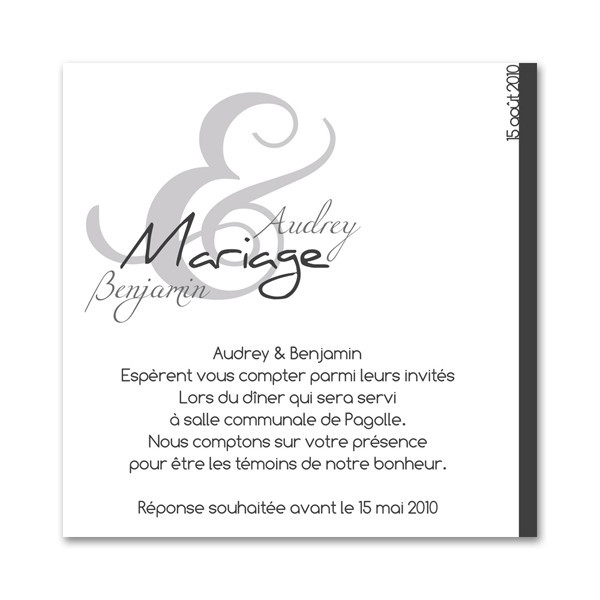lettre d'invitation mariage