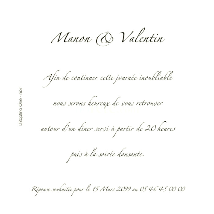 lettre d'invitation mariage