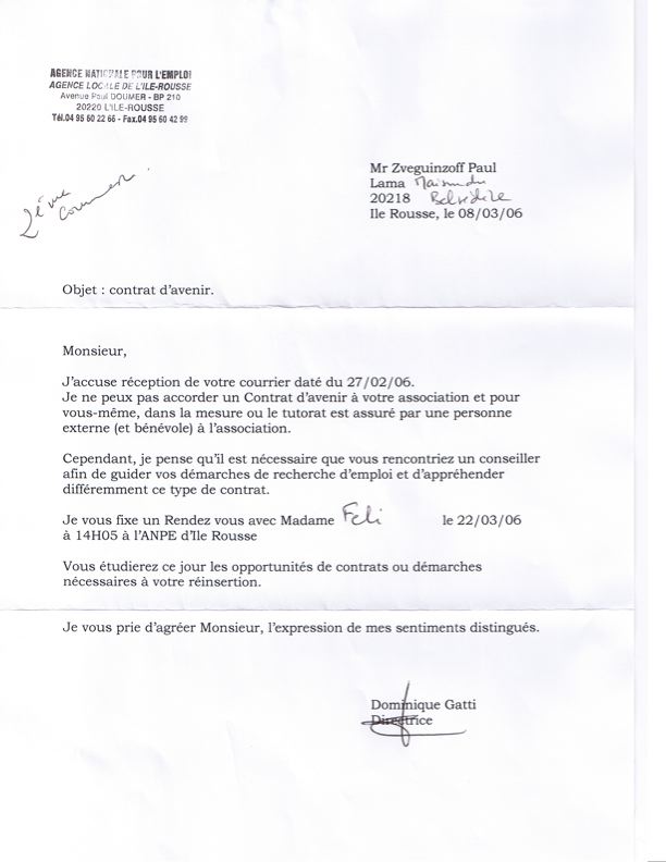 lettre de changement de titulaire