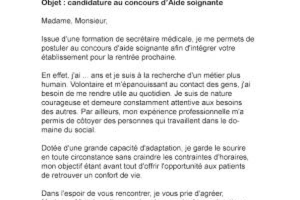 lettre de circonstance exemple