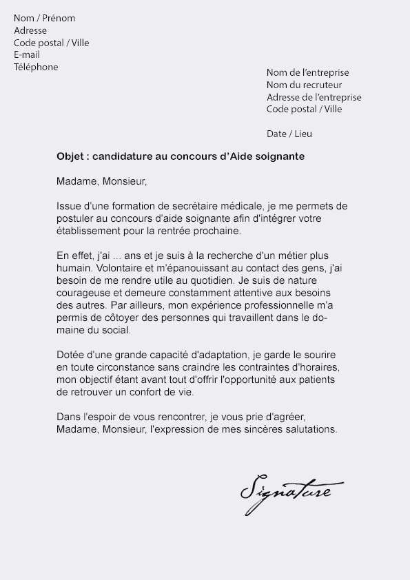 lettre de circonstance exemple
