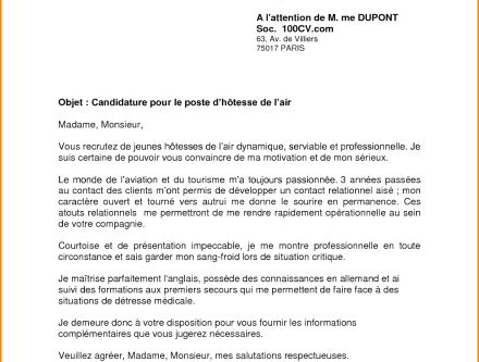 lettre de circonstance exemple