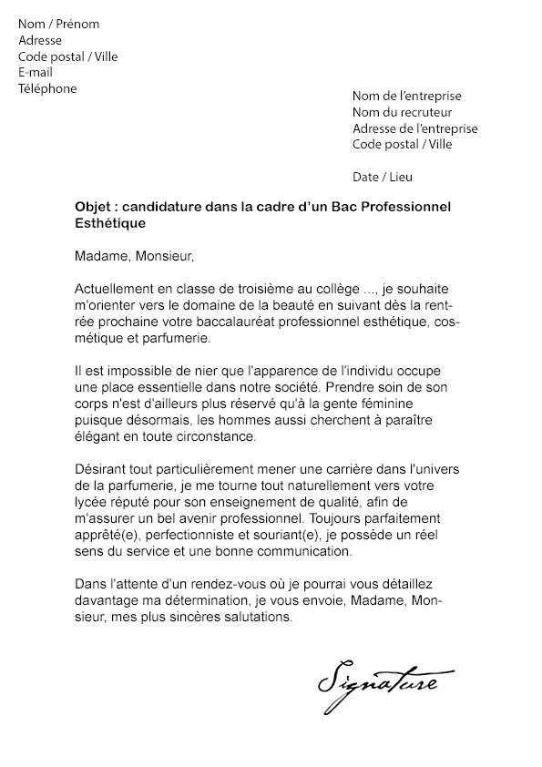lettre de circonstance exemple