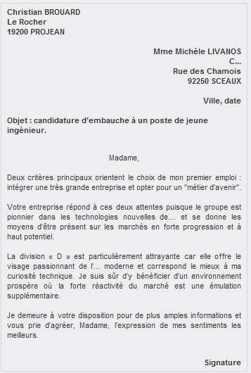 lettre de circonstance exemple