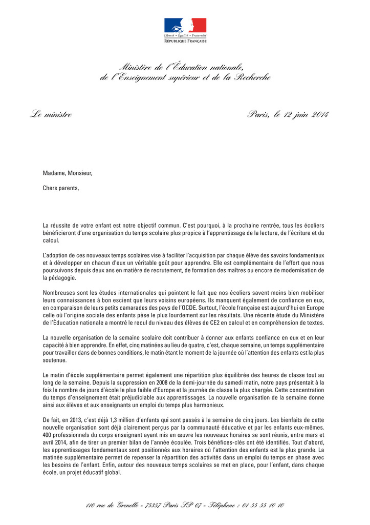 lettre de clarification
