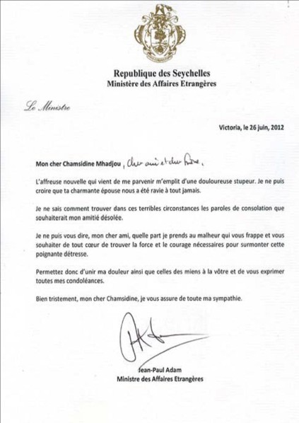 lettre de condoleance gratuit