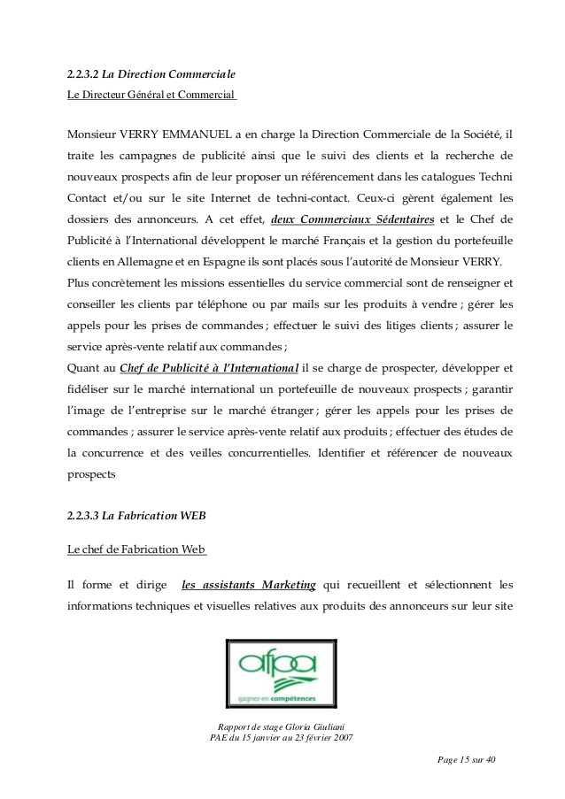 lettre de contact professionnel