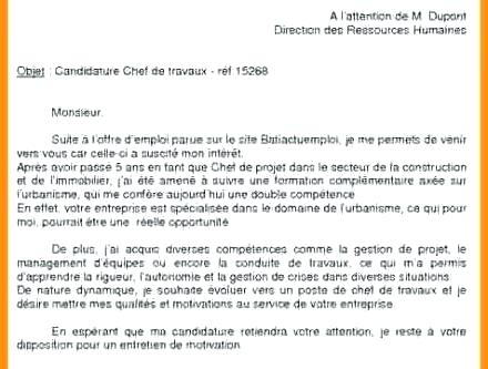 lettre de contact professionnel