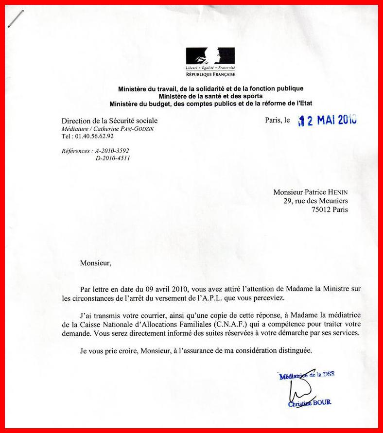 lettre de contestation caf pour un trop percu