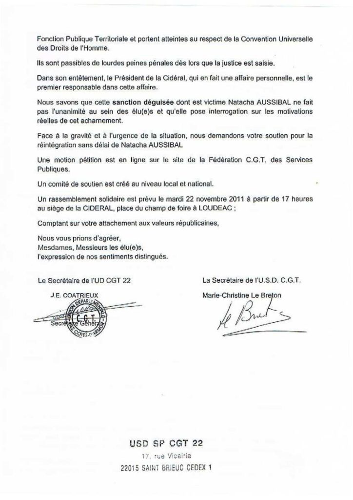 lettre de contestation modele