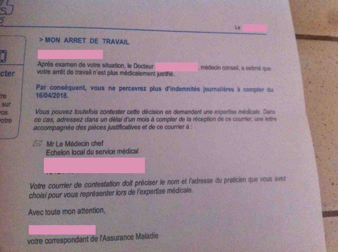 lettre de contestation secu