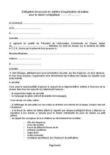 lettre de delegation de signature