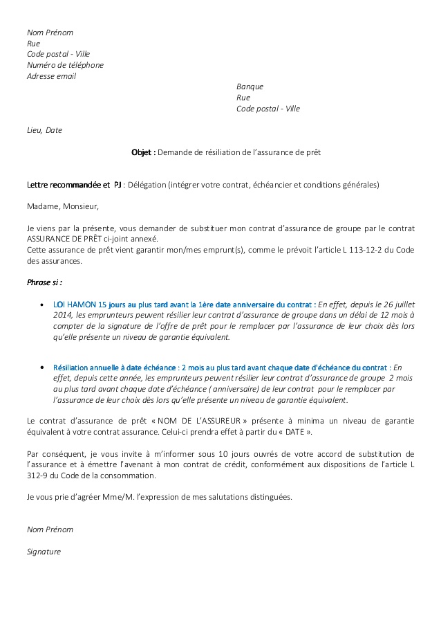 lettre de delegation