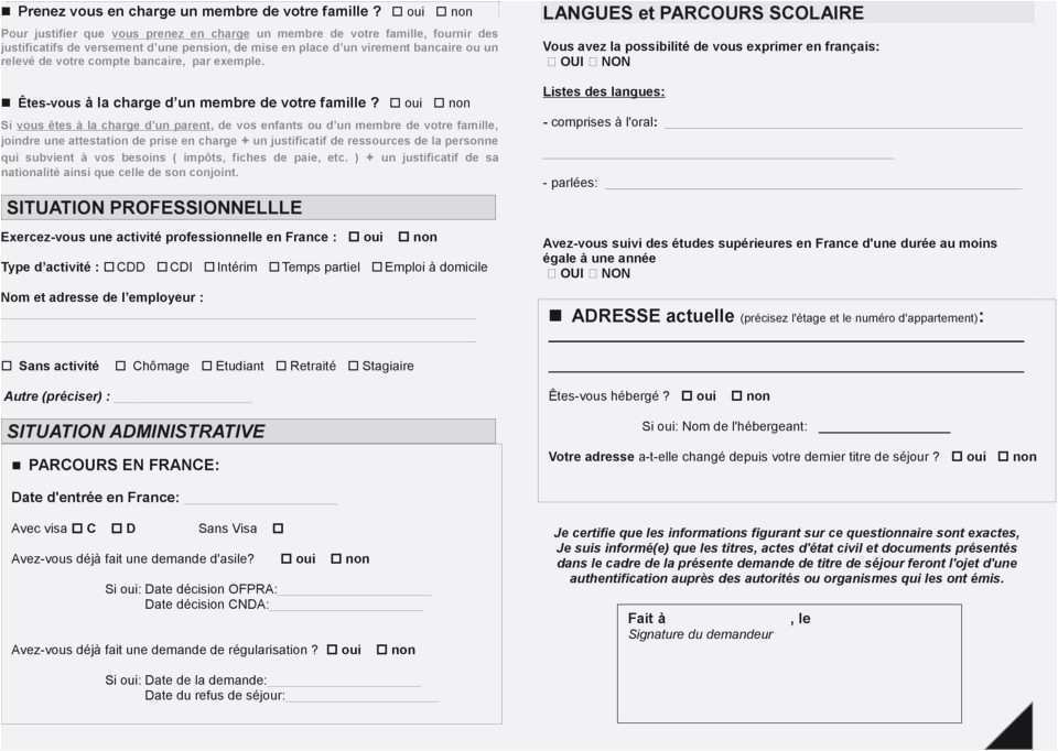 lettre de demande attestation