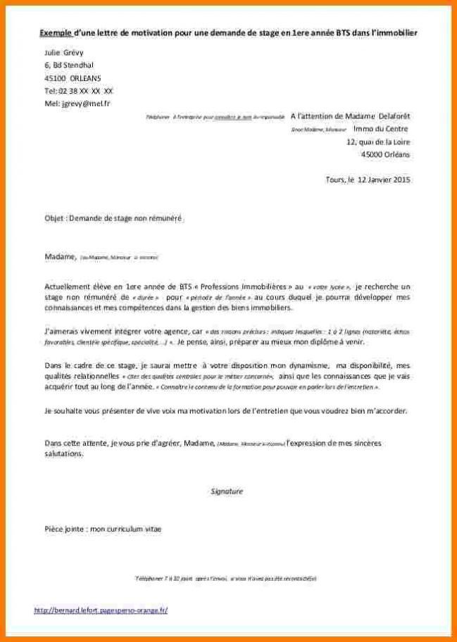 lettre de demande attestation