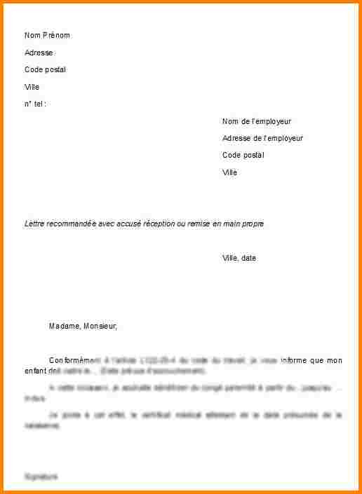 lettre de demande de conge paye
