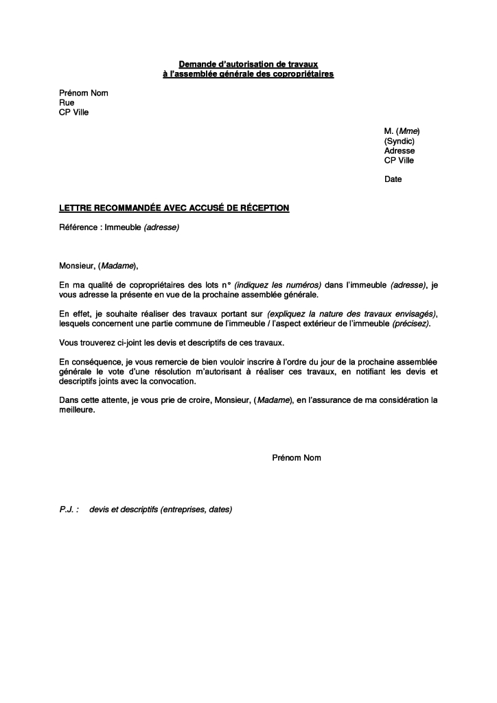 lettre de demande de devis pour des produits