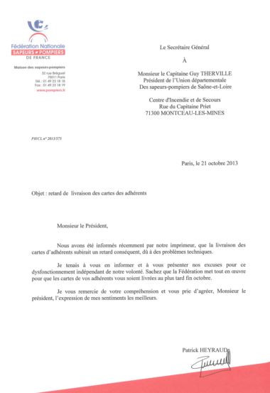 lettre de demande de livraison