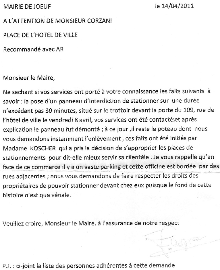 lettre de demande de reservation