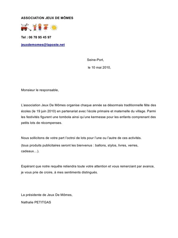 lettre de demande de