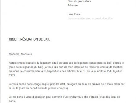 lettre de demenagement pour proprietaire