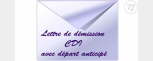 lettre de demission cdi preavis negocie