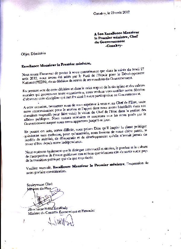 lettre de demission legitime