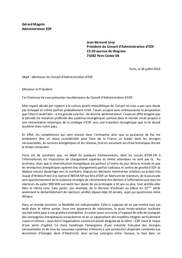 lettre de demission luxembourg