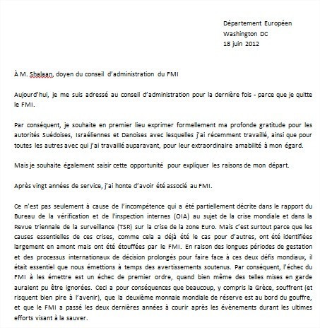lettre de demission luxembourg