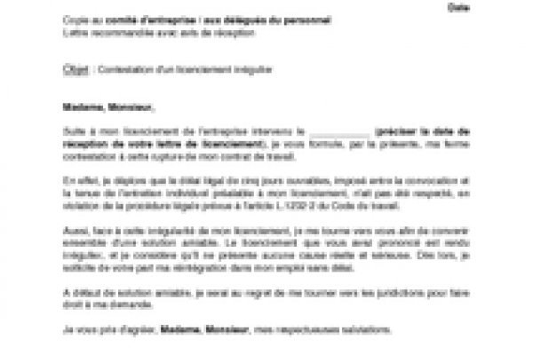 lettre de demission luxembourg