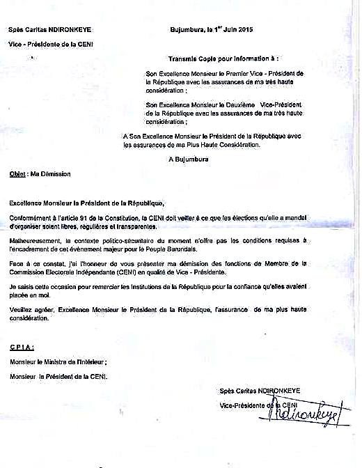 lettre de demission modele word