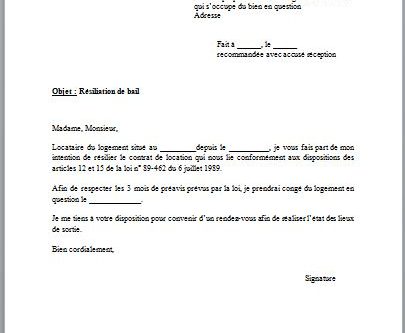 lettre de desinscription