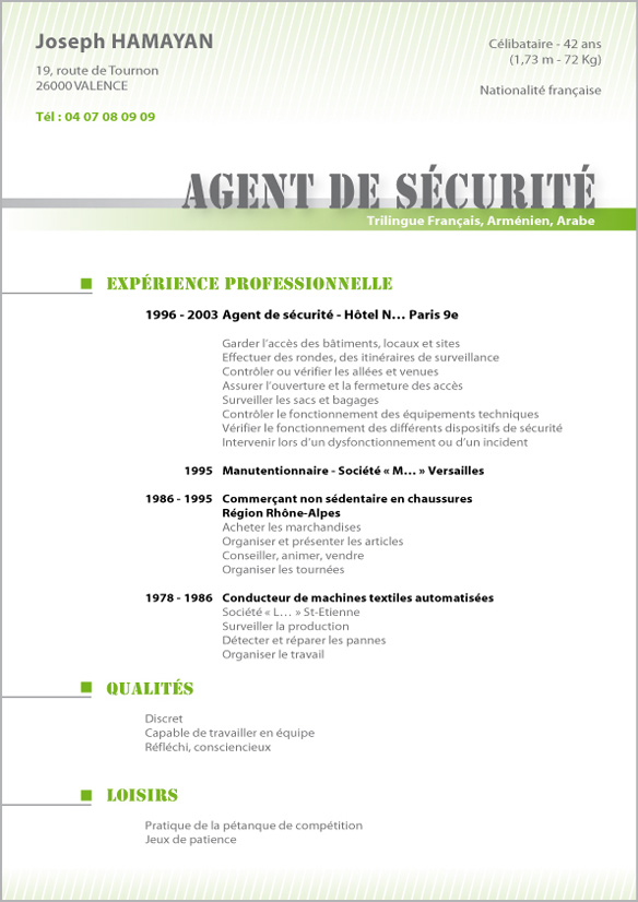 lettre de motivation agent de surete debutant