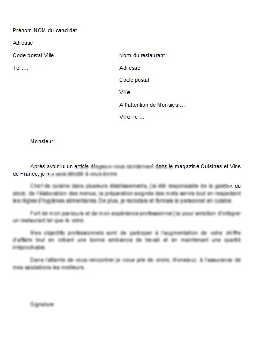 lettre de motivation apres conges parental