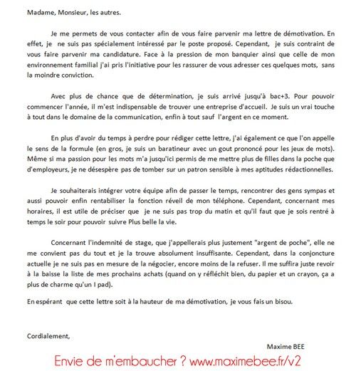 lettre de motivation bts ava modele