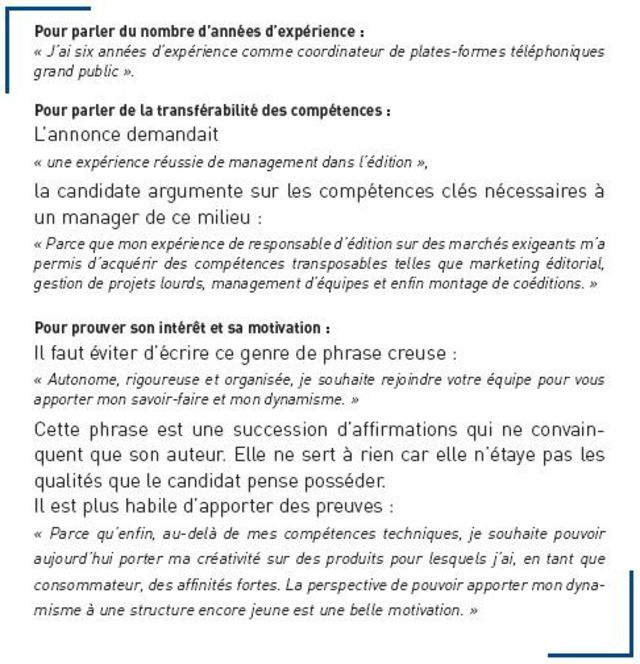 lettre de motivation complete