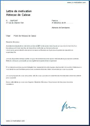 lettre de motivation d'hotesse d'accueil