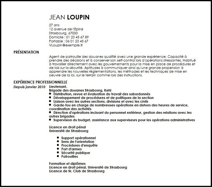 lettre de motivation douane gratuite