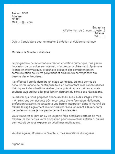 lettre de motivation emploie saisonnier