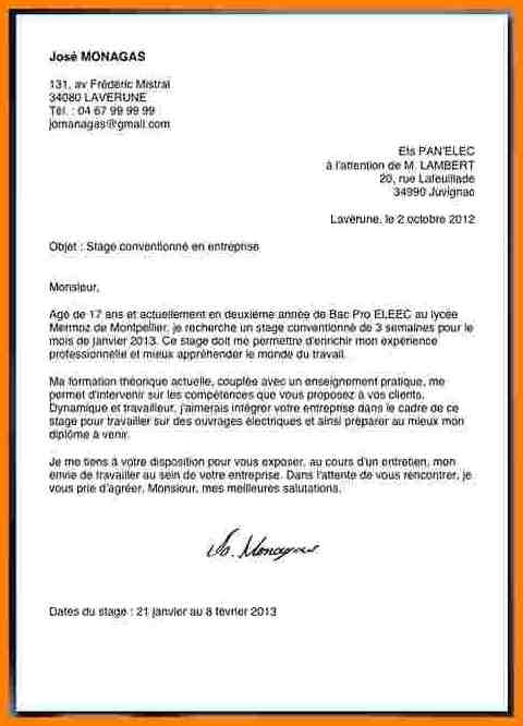 lettre de motivation examplaire