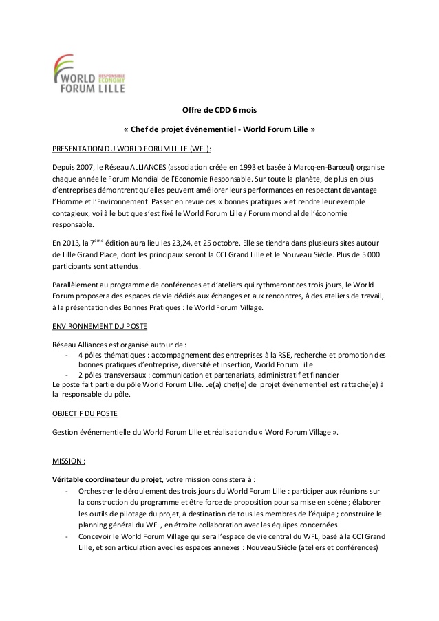 lettre de motivation gestionnaire de projet