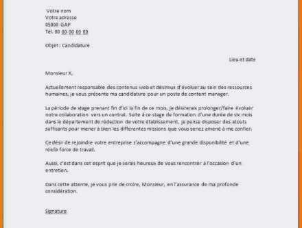 lettre de motivation gestionnaire de projet