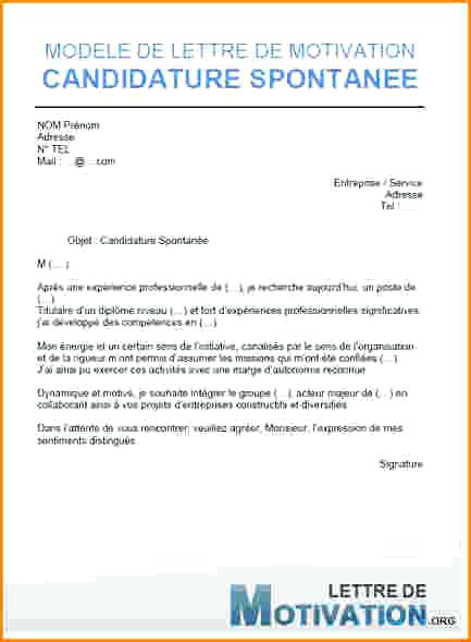 lettre de motivation gratuite candidature spontanee