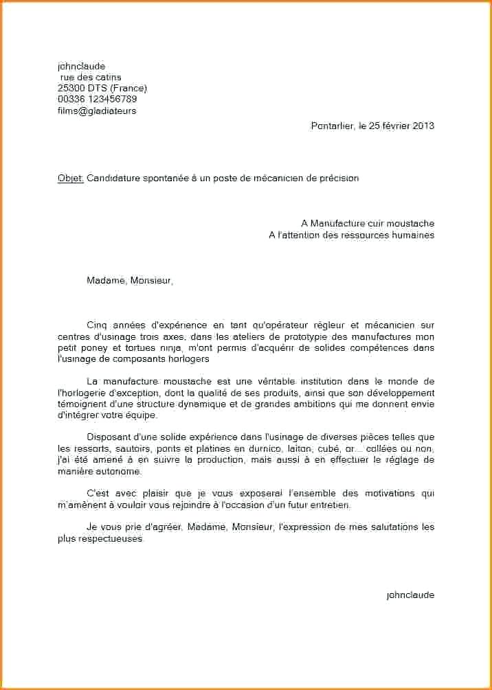 lettre de motivation gratuite candidature spontanee