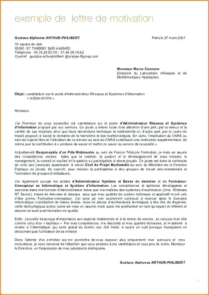 lettre de motivation informaticien exemple