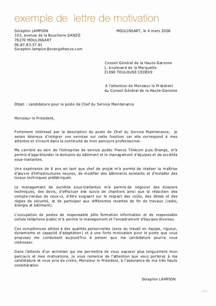 lettre de motivation manager restauration