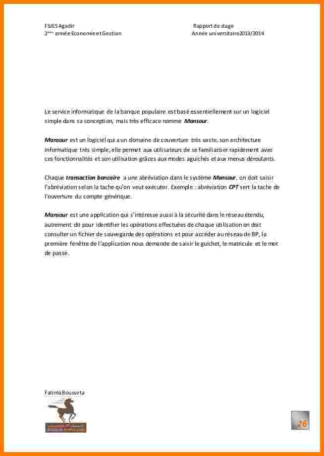 lettre de motivation pour demande de stage en banque