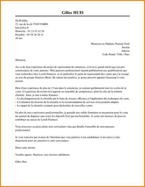 lettre de motivation pour femme de menage gratuite