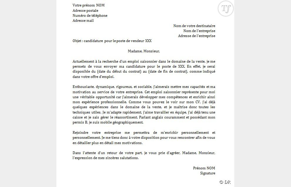 lettre de motivation pour postuler dans une banque