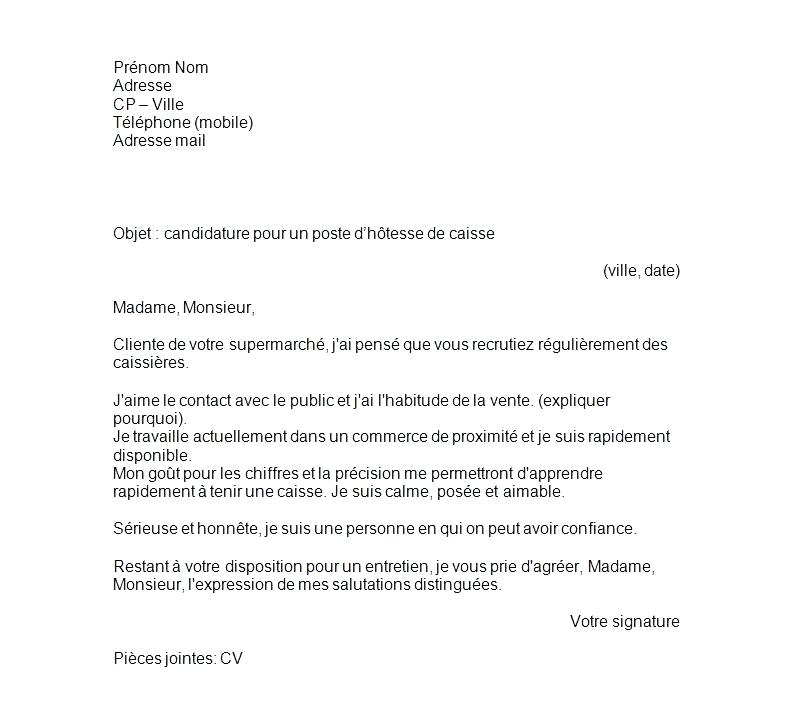 lettre de motivation pour premier emploi